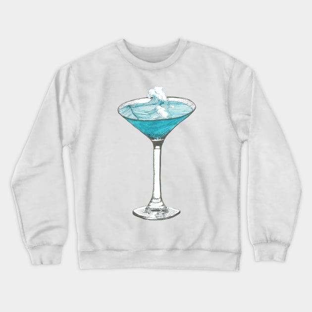 Wave-tini, please Crewneck Sweatshirt by Créa'RiBo